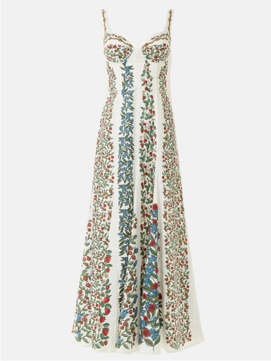 FARM Rio Dresses & Skirts - NWT FARM Rio Fruit Beauty Linen Blend Floral Print Cocktail Maxi Dress